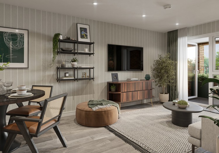Living / Dining Room of flat for sale in Winchester