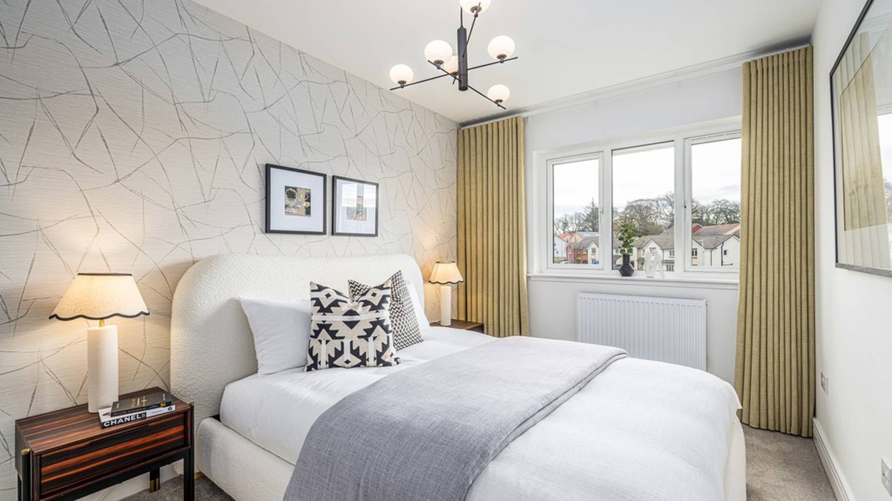 3 bedroom showhome | principal bedroom with fitted wardrobes and soft neutral tones